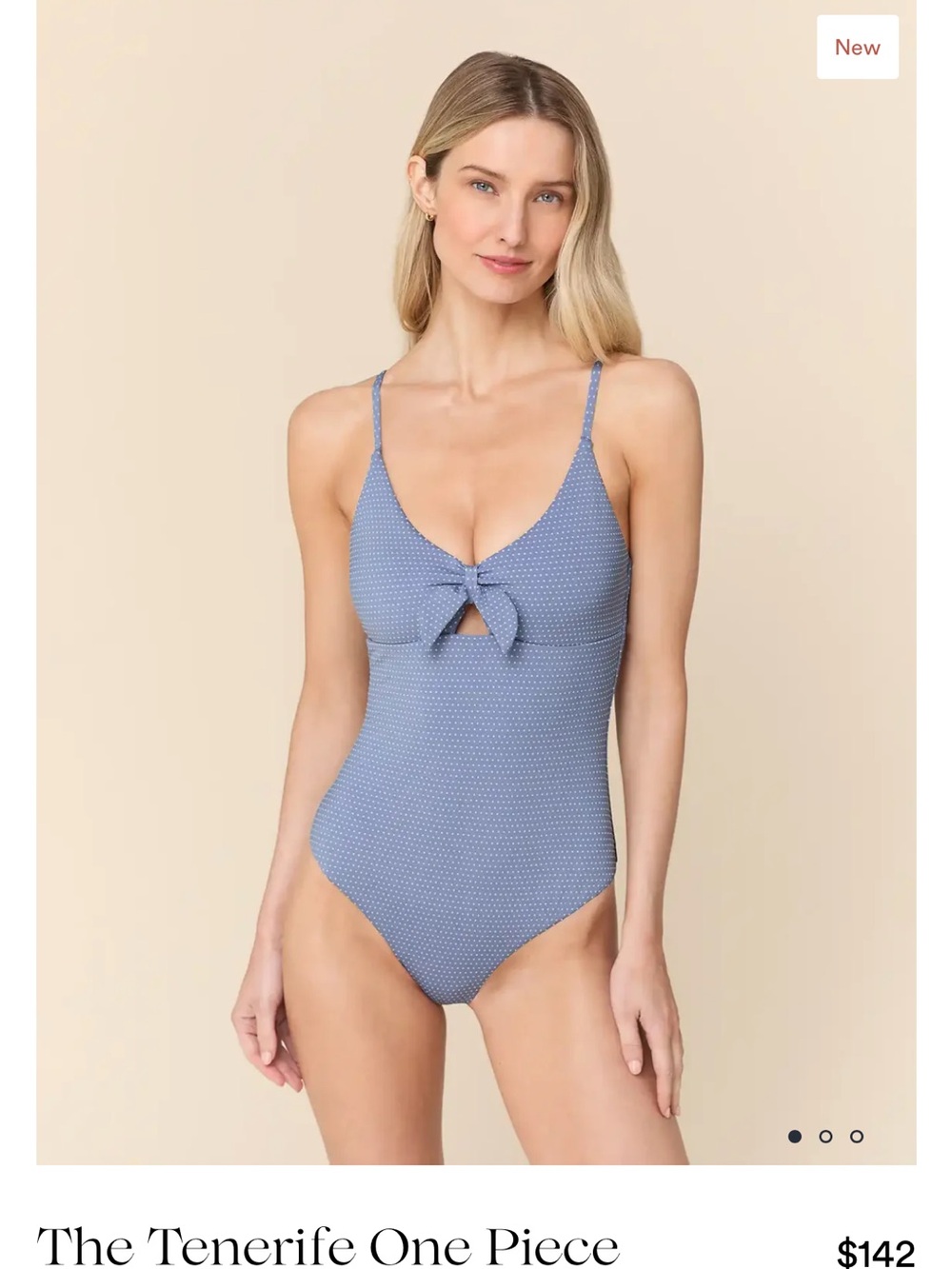 NWT Andie the ´ Tenerife ‘ one piece Blue Polka Dot size Large